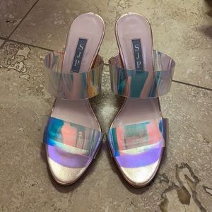 SJP- Rose gold & PVC Pump